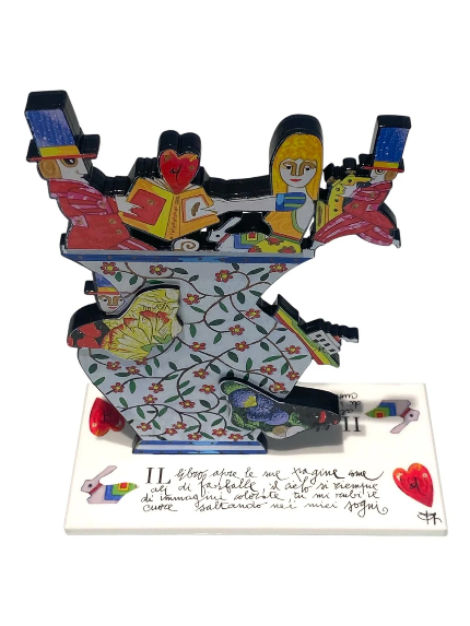 Scultura in resina Il libro apre le sue pagine di Francesco Musante, opera d’arte contemporanea in edizione limitata