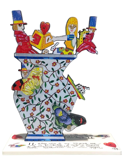 Scultura in resina Il libro apre le sue pagine di Francesco Musante, opera d’arte contemporanea in edizione limitata