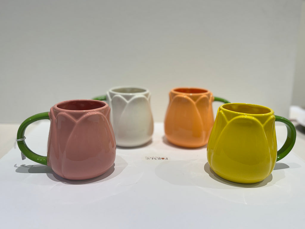SET 4 MUG DESIGN TULIPANO – CERAMICA COLORATA