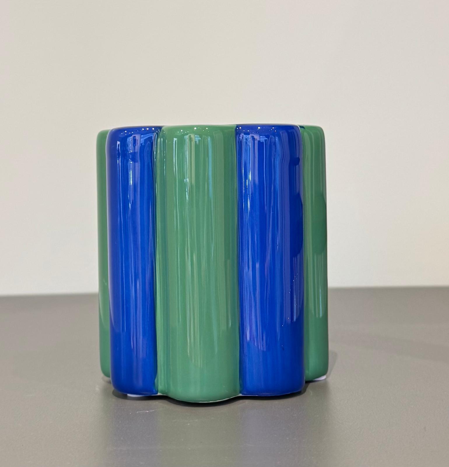 PORTA PIANTE SMALL VERDE E BLU