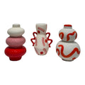 Set di tre vasi in ceramica