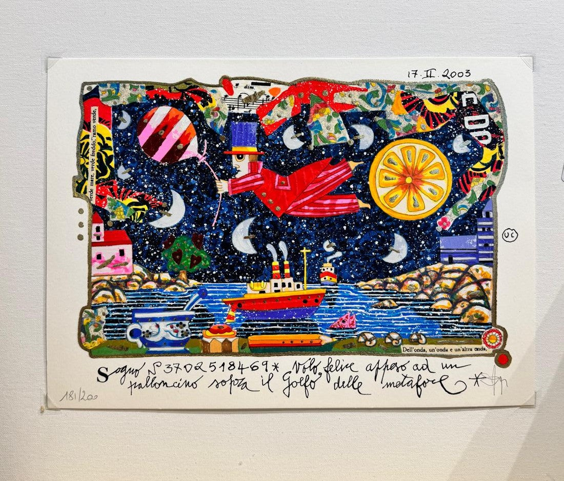 Sogno – Francesco Musante Serigrafia polimaterica ritoccata a mano - Edizione limitata