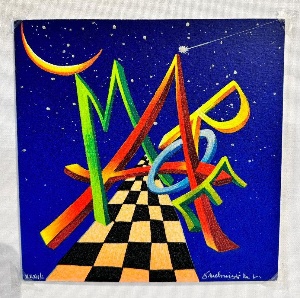 Amore Cosmico – Melonisky da Villacidro Serigrafia polimaterica | Edizione limitata